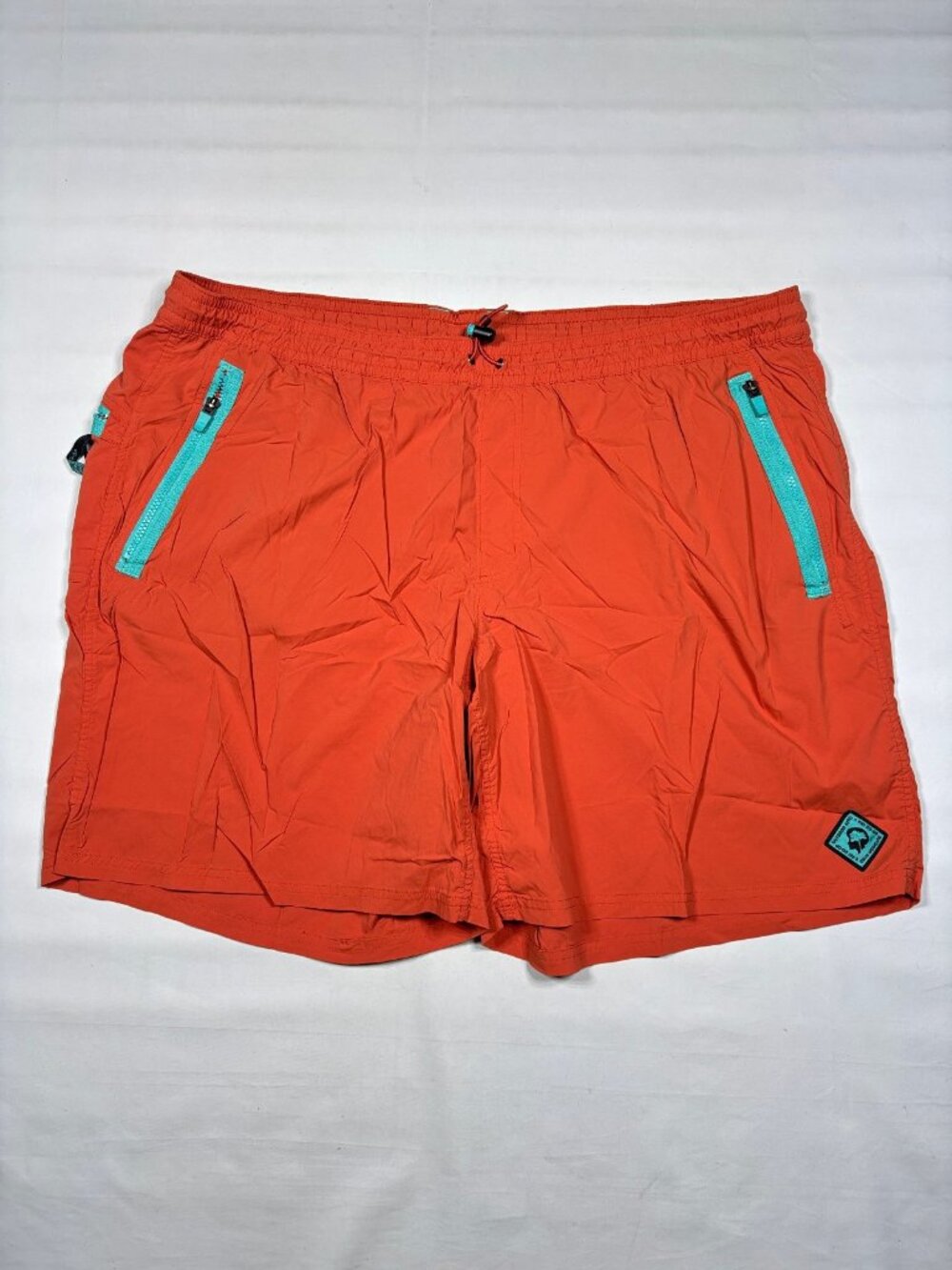 Outdoor Afro x REI Co-op Men's 3XL Hiking Shorts Rust Orange Teal Trail Gorpcore